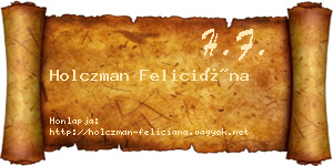 Holczman Feliciána névjegykártya